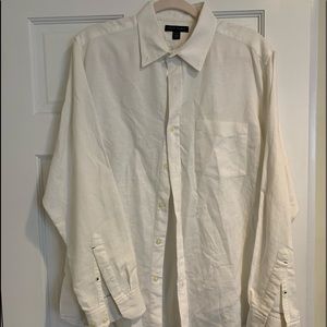 Banana Republic white linen men shirt